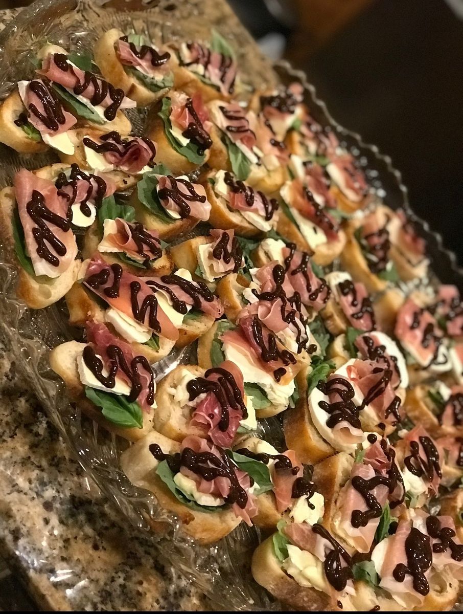 Prosciutto Caprese Crostini